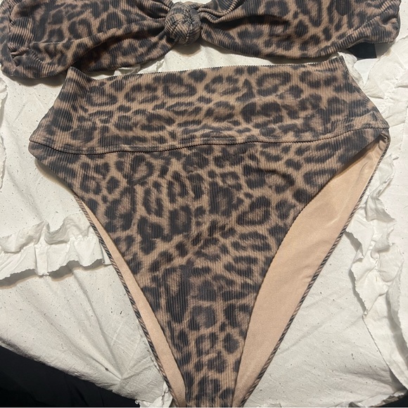 Beach Riot Leopard Bralette Bikini Top | High Rise Bottoms - Picture 5 of 5